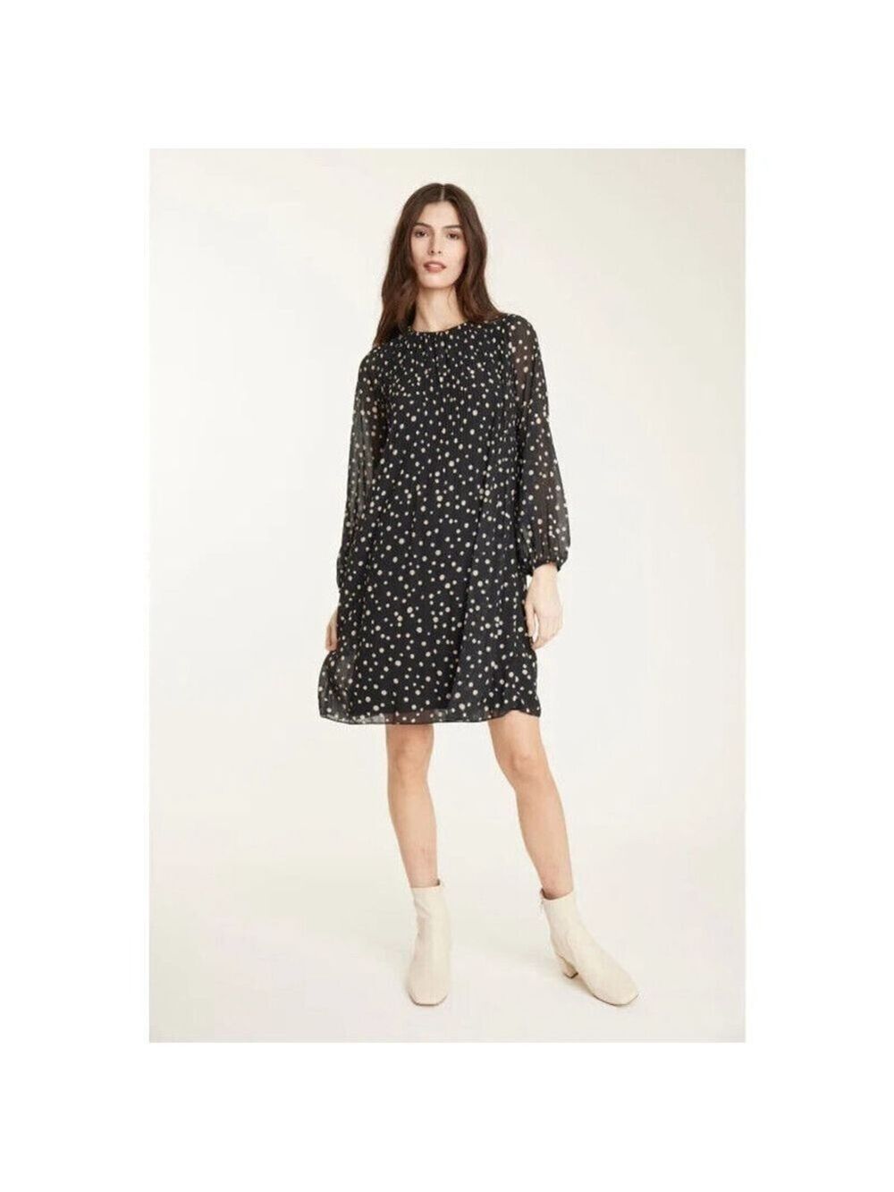 Pistache Georgette Pleated Dress Size Small